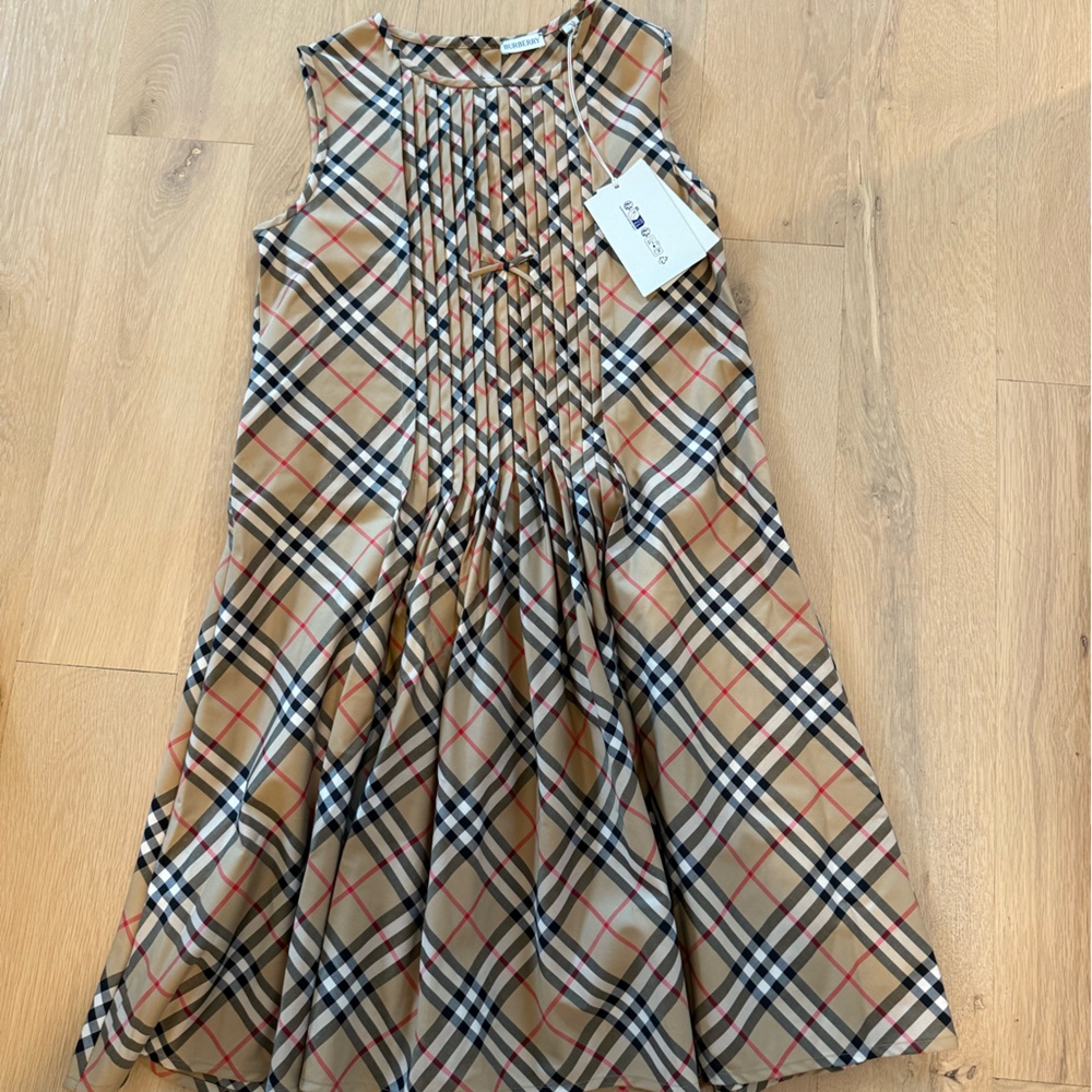 Burberry check cotton dress, new with tags!